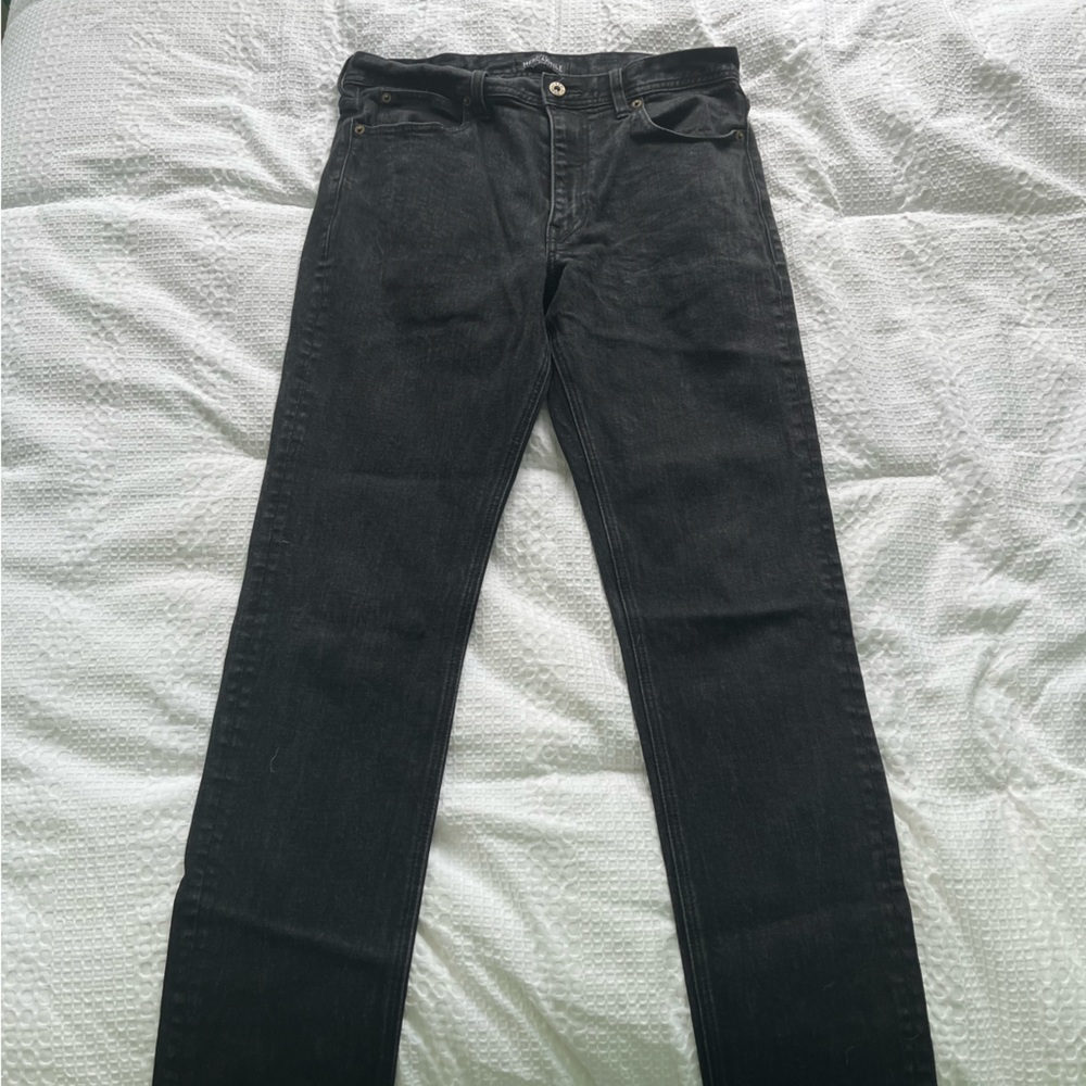 Mens straight black jeans